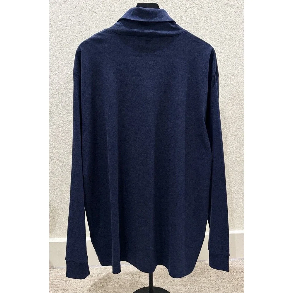 Polo Ralph Lauren Men’s Blue Knit Turtleneck Pullover Logo Sweater XXL